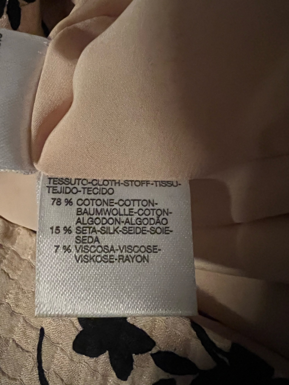 MAXMARA SILK BLEND CREAM/BLACK FLORAL QUILTED BLAZER SIZE 8 - Picture 10 of 11